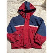 Kids Pacific Trail Hooded Jacket Red Blue White Size S
