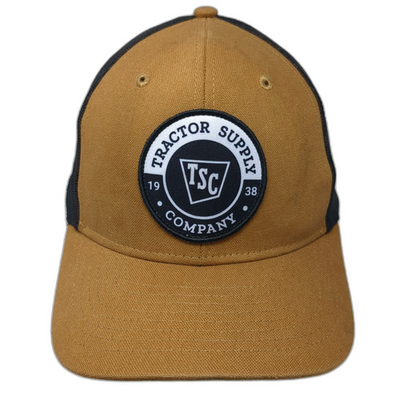 #ad Tractor Supply Co Trucker Hat Brown One Size Mesh Back Snapback Patch Logo hat $20.00