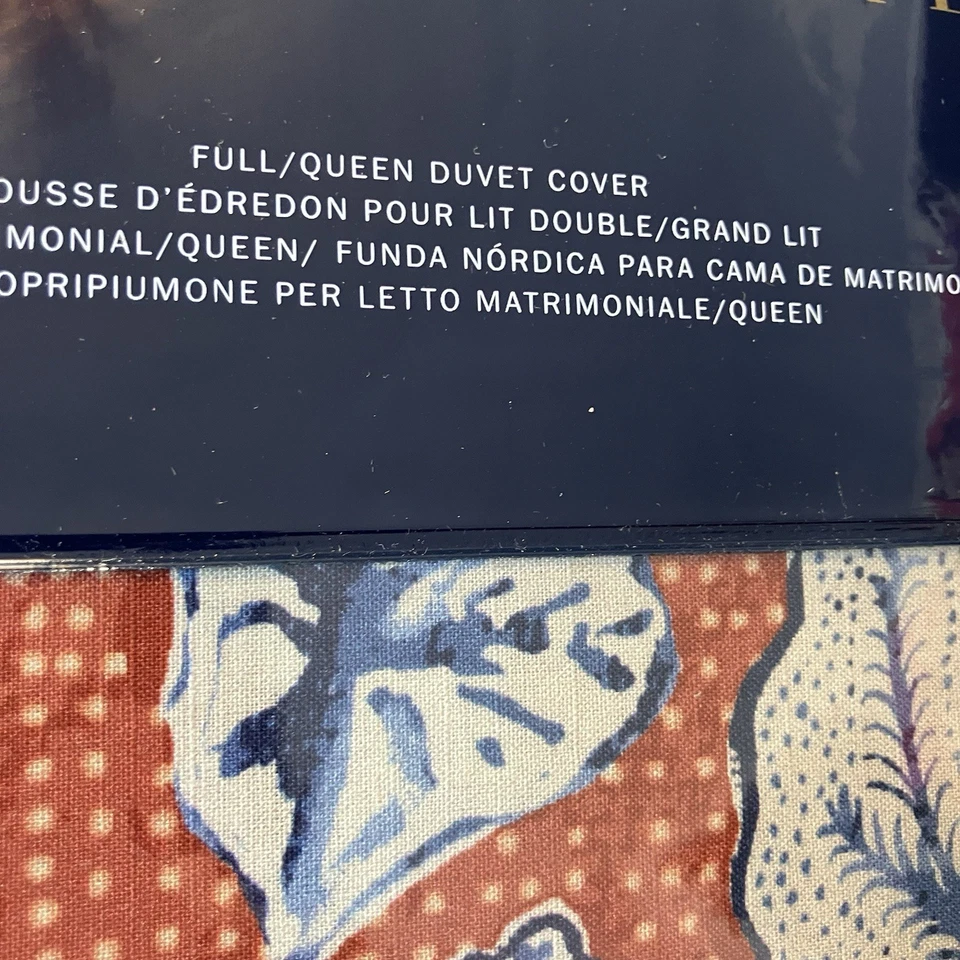 Funda nórdica Ralph Lauren Full Queen Mirabelle naranja floral ropa de cama 92 X 96 Foto 2 de 4