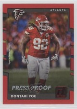 2017 Panini Donruss Press Proof Red Dontari Poe #291 g6p