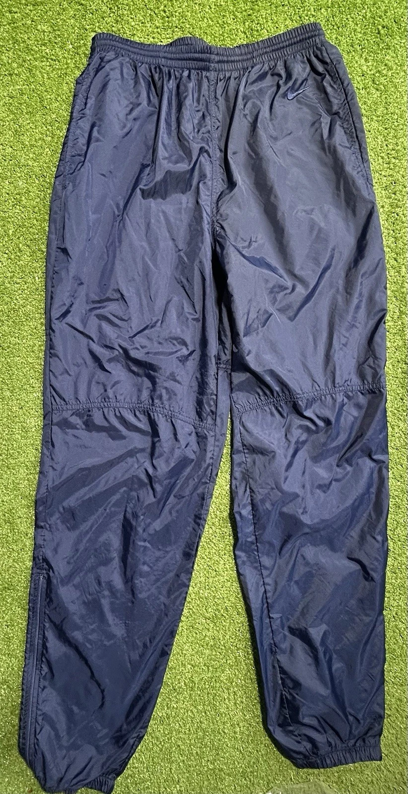 Vintage 90s Nike White Tag Swoosh Windbreaker Track Pants Mens Medium Blue