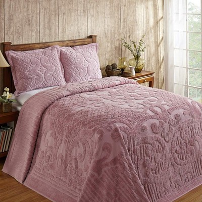 Better Trends Ashton Collection 100% Cotton Chenille Bedspread Medallion Design