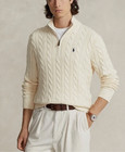 Polo Ralph Lauren Men’s Cable Knit Sweater White Cream – Small