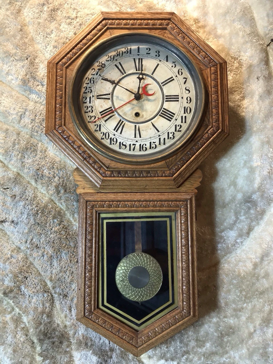 古董日历时钟| eBay