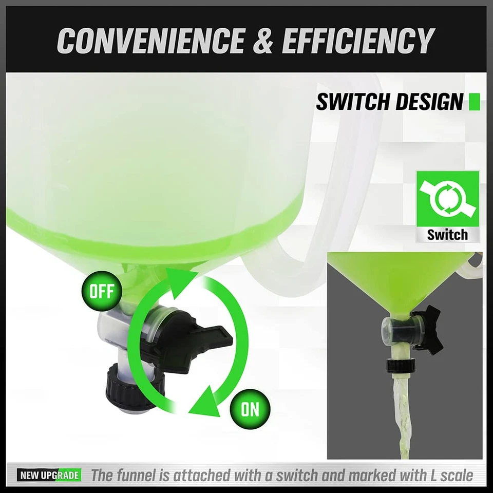 Kit de embudo de refrigerante sin derrames SWANLAKE, purga de embudo a prueba de derrames con adaptadores.Un Foto 3 de 4
