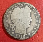 1899 **O** BARBER SILVER QUARTER ***NICE COIN!*** FAST SHIPPING! 283