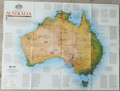 National Geographic Map - Traveler's look at Australia. (Feb, 1988).