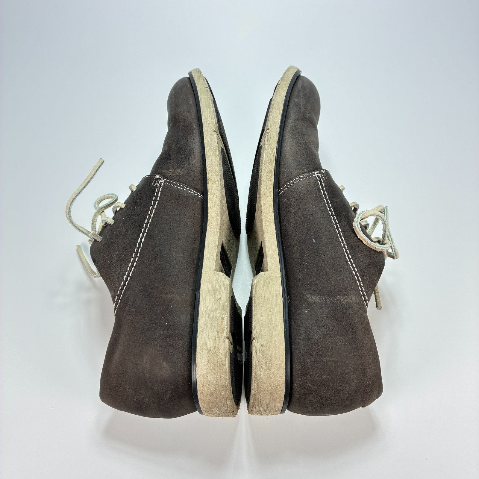 SAOLA Scarpe Oxford Sperry Top Sider Marrone Scamosciato Casual Stringate Uomo Taglia 10 M