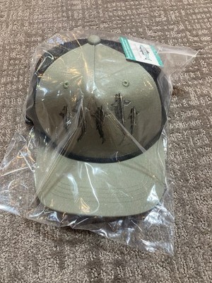 RepYourWater Fish Logo Green/Black Breathable Cotton Canvas Snapback Cap