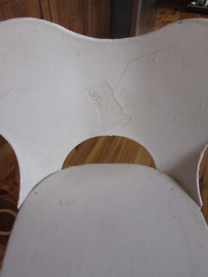 ANTIGUA SILLA TABURETE ALTO TODO METAL NIÑOS GRANJA 31" ALTO AÑOS 30 EXCEPCIONAL Foto 4 de 4