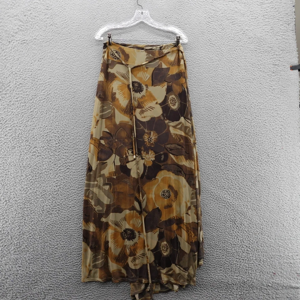 Maxi Falda Envolvente Free People Verde Marrón Estampado Floral Malla Talla Mediana NUEVA Foto 2 de 4