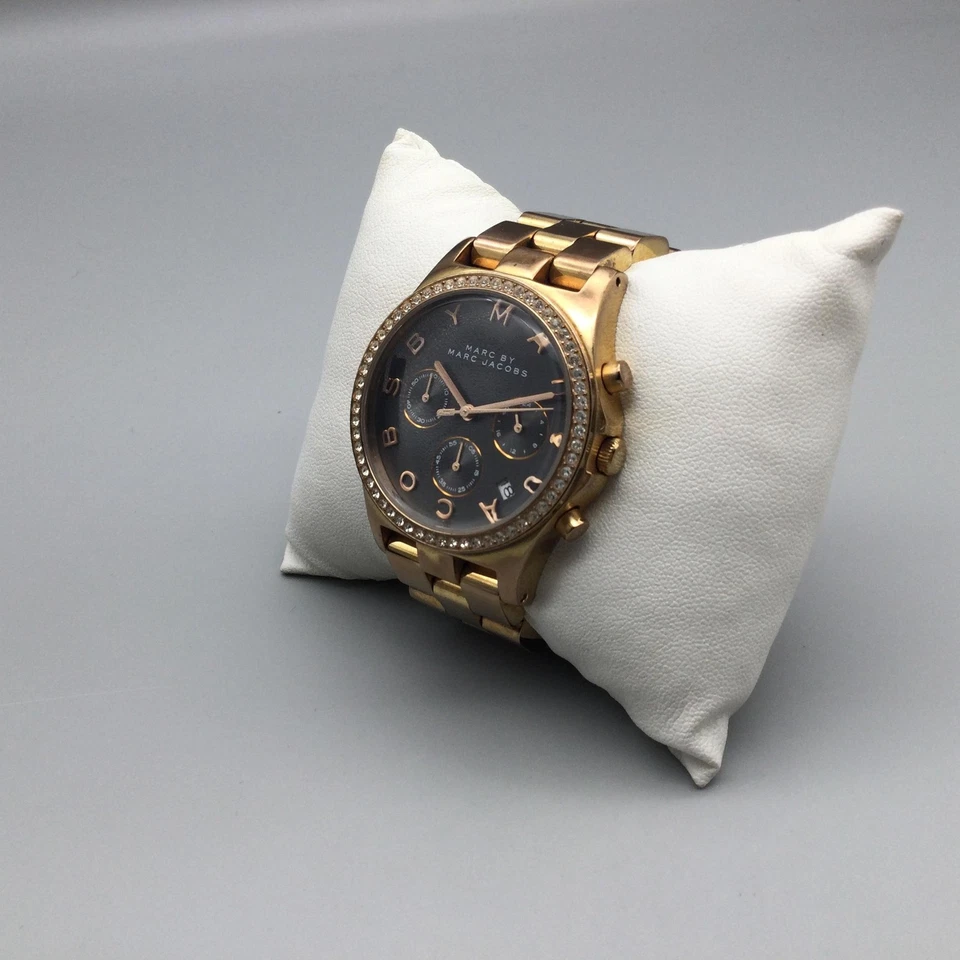 Marc by Marc Jacobs Watch Womens 39mm Chronograph Date Black Crystas New Battery - Image 4 of 4