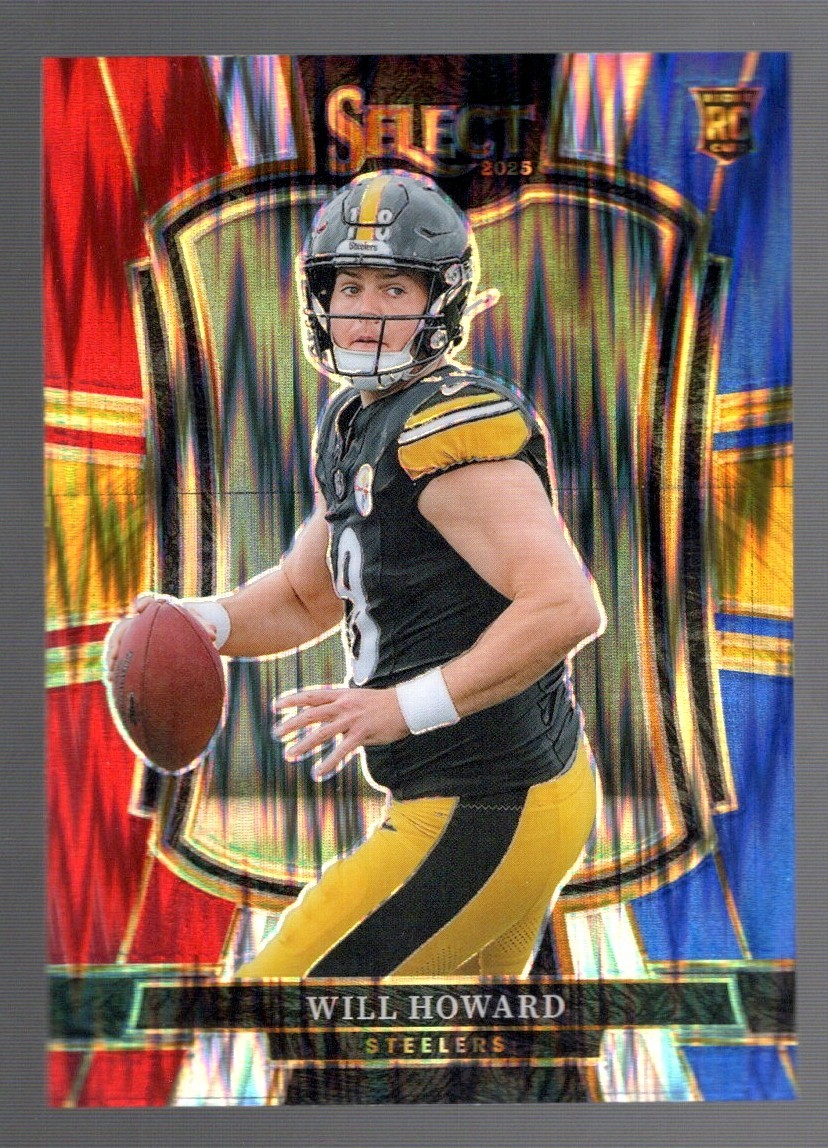 2025 Panini Select - Premier Level Will Howard #152 Red & Blue Shock Prizm (RC)