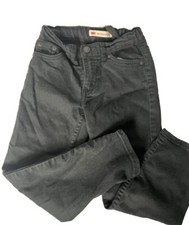 Kids Black Levi Jeans 502 Regular Taper Size 6 Adjustable Waist