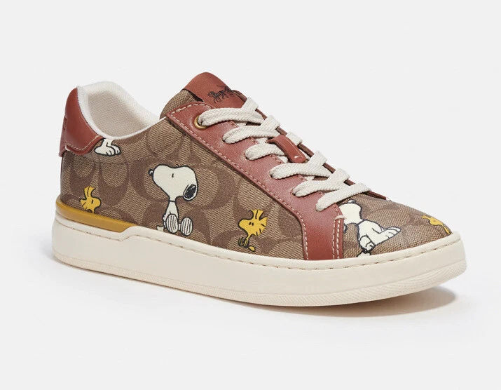 Coach Shoes Coach Peanuts Clip Low Top Sneaker Signature Canvas