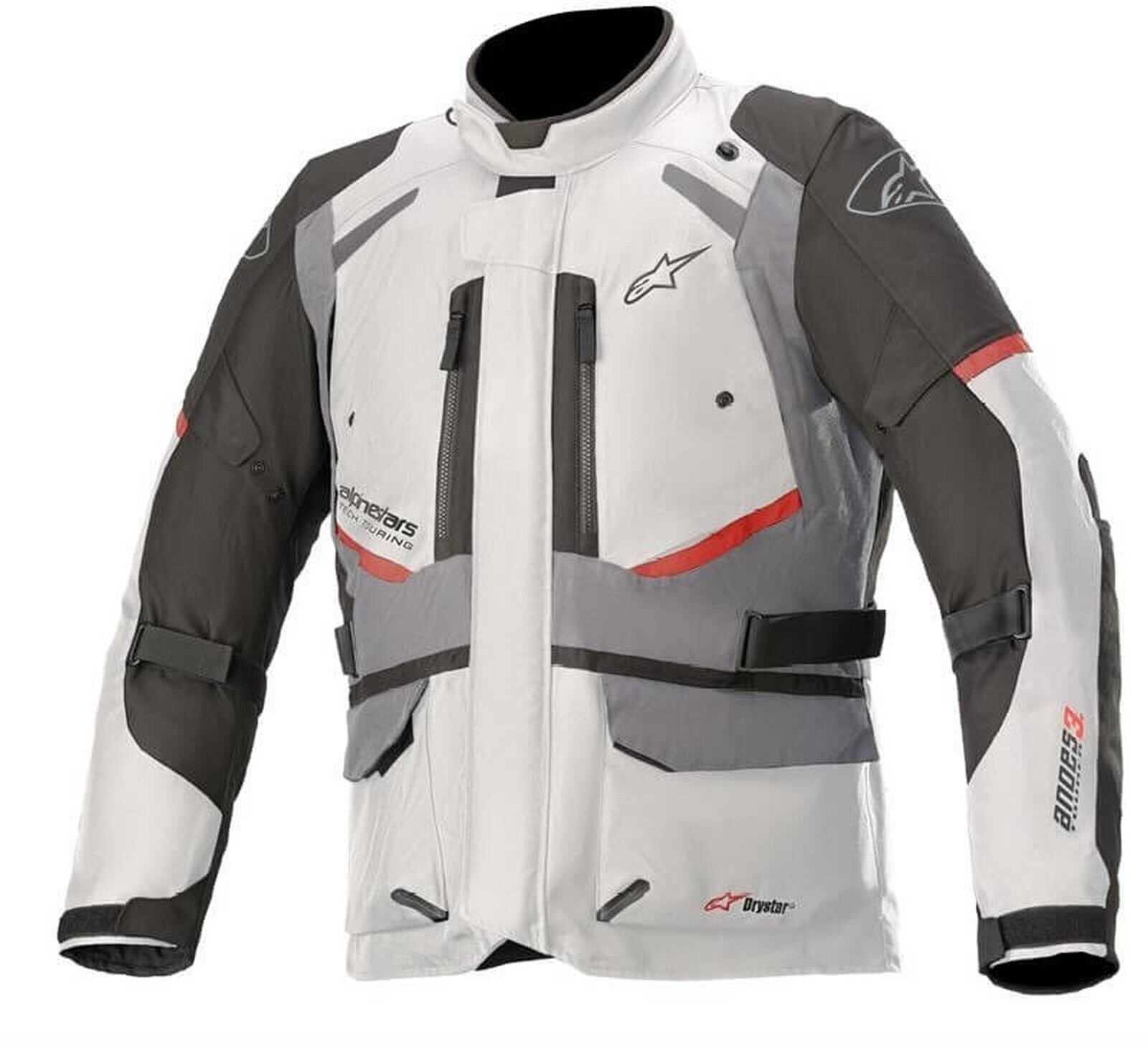 Giacca uomo da moto Alpinestars Andes v3 drystar jacket grigio