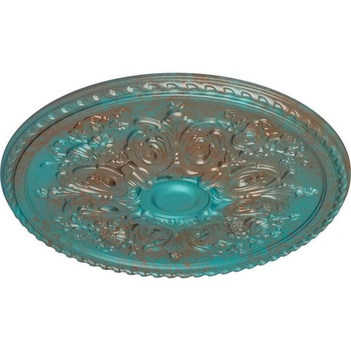 Ekena Millwork Bradford Urethane Ceiling Medallion 32.625"X2" Polyurethane Green - Picture 2 of 12