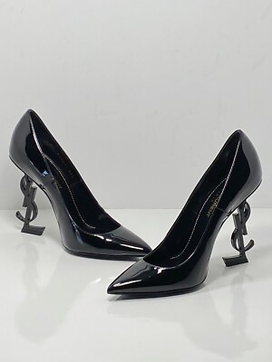 $1390 Saint Laurent Opyum Point-Toe Patent Leather Pumps size 36.5