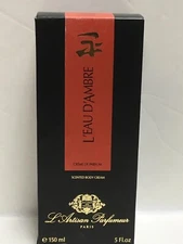 L' Artisan L' Eau D'Ambre 5 Oz Perfume Body Cream Lotion 150 ML Rare Sealed