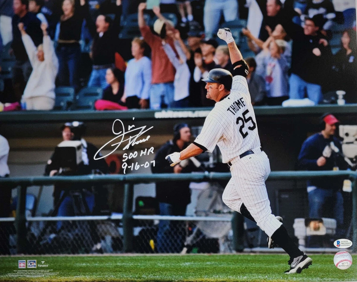 Jim Thome Signed White Sox 500th Home Run 16x20 Photo W/ 500 HR 9-16-07  Beckett | eBay