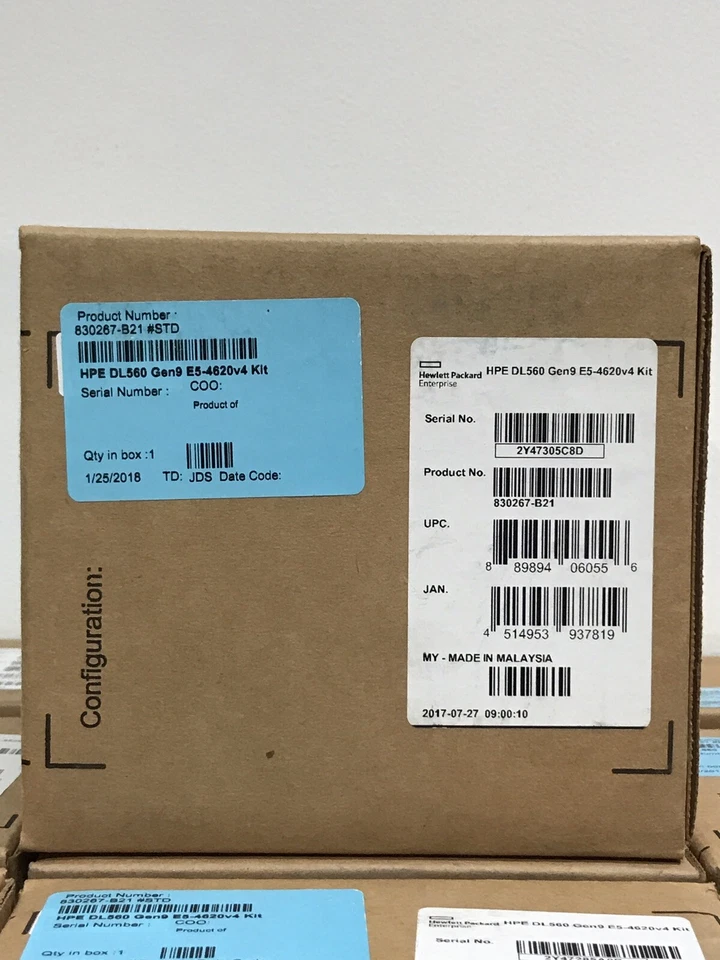 New Sealed HPE ProLiant DL560 G9 10 Core 2.1GHz Xeon E5-4620 V4 CPU Kit HP Gen9 - Image 2 of 4