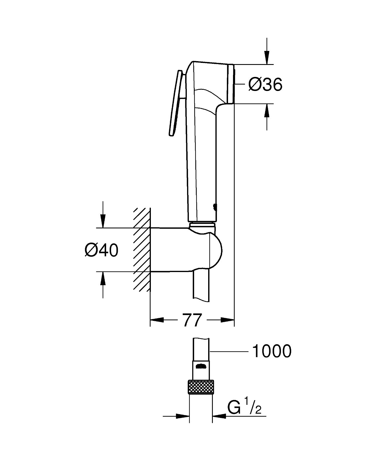 GROHE 26352000 Tempesta-F Trigger Spray 30 Shower Handsets 
