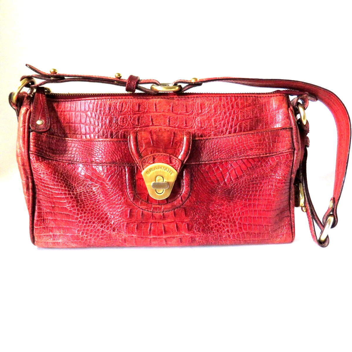 Brahmin Women's Leather Bag - Red