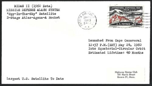 US Space - Midas 2 satellite launch cover PATRICK AIR FORCE BASE 1960 - Picture 1 of 1