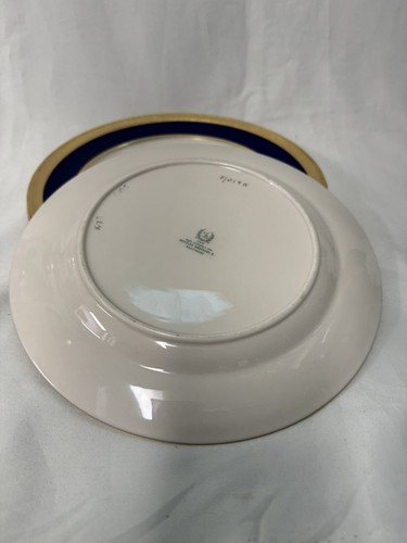 (3) Lenox J19K Cobalt Blue & Gold Encrusted 9 Inch LUNCHEON PLATES - Picture 11 of 12