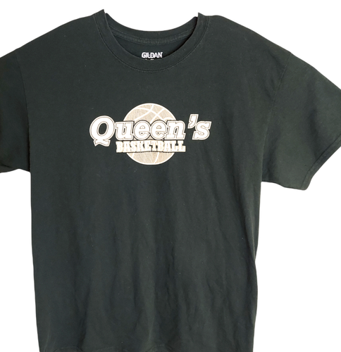 Queen's Basketball T Shirt Size Large Dry Blend Dark Green - Picture 3 of 4