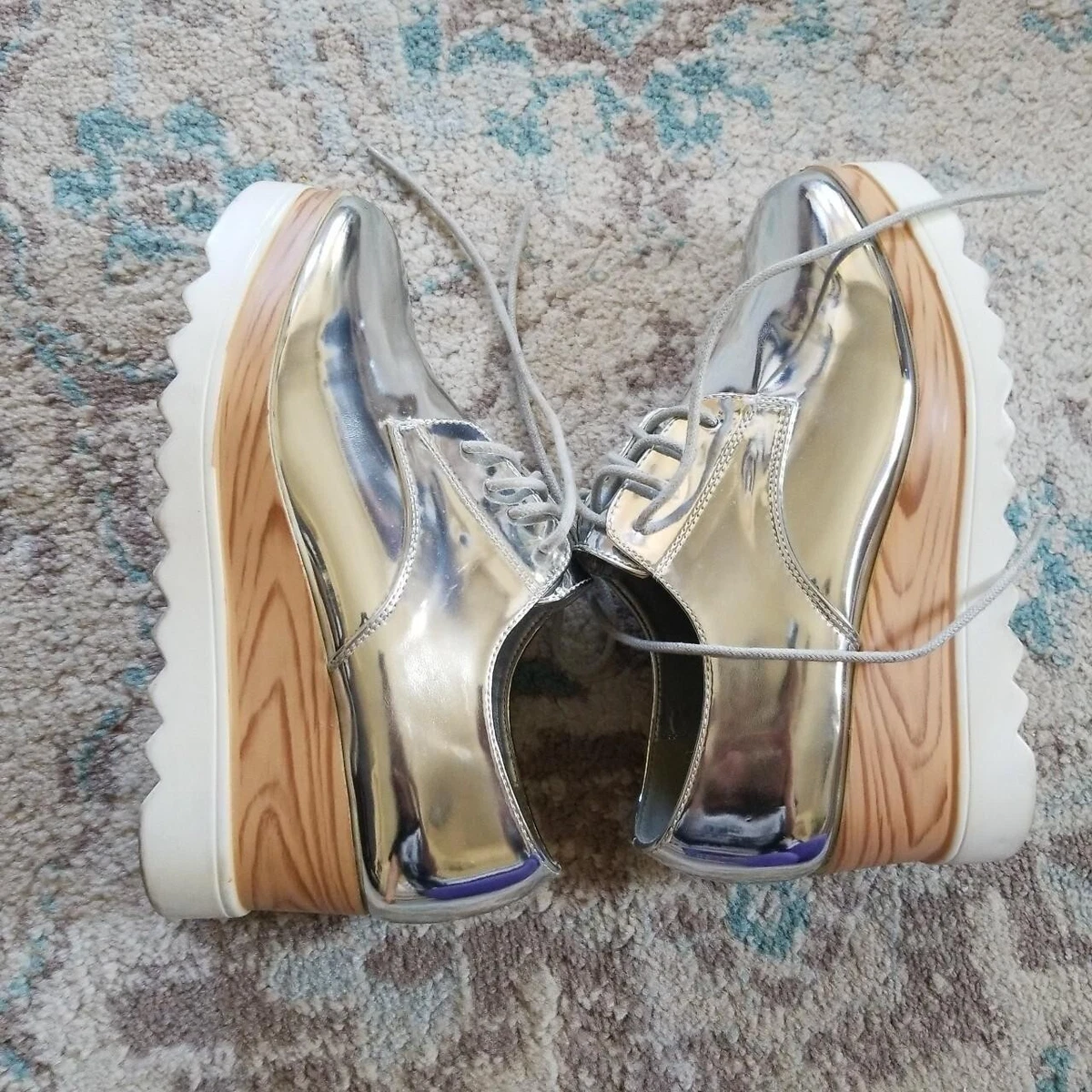 Metallic platform best sale sneakers