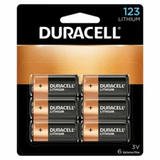 Duracell Lithium 123 3V Battery 6 TOTAL EXP 2034 FACTORY SEALED!!!