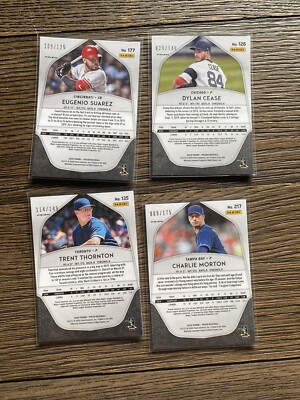 2020 Prizm Baseball 4 Card Numbered Lot Green Red Blue Cease