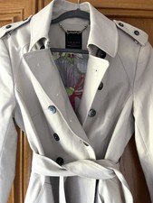 Ted Baker Ladies Double Breasted Time Trench Mac Coat Size 4