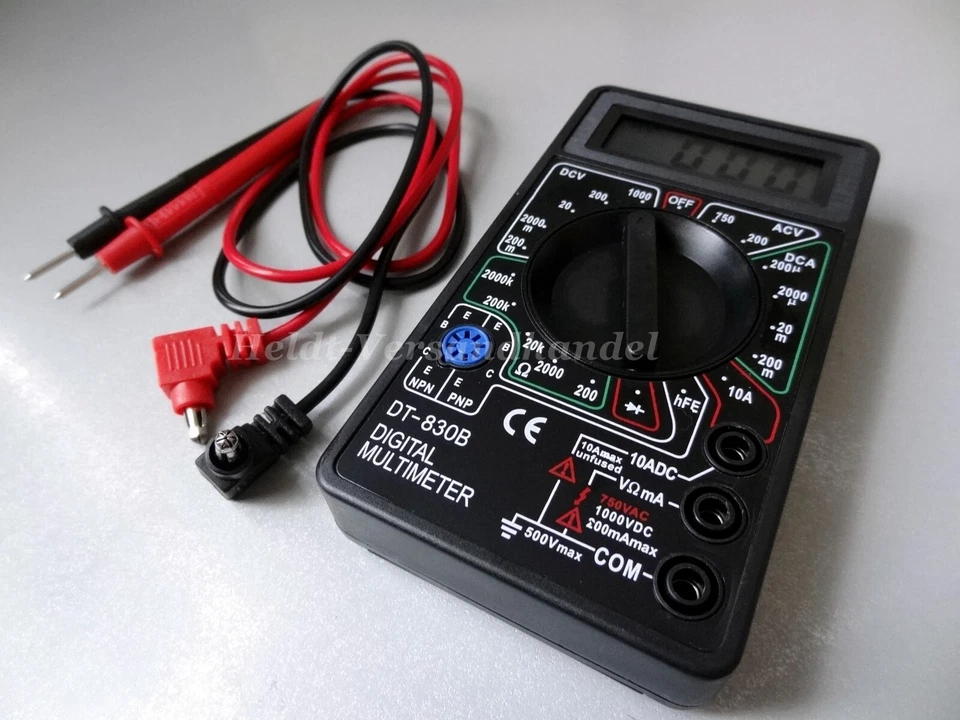 Digital Multimeter Stromprüfer Vielfach-Messgerät Voltmeter Spannungsmesser Neu - Bild 3 von 4