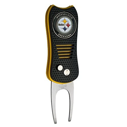 Team Golf NFL Pittsburgh Steelers Switchblade Divot Tool with Ball Marker