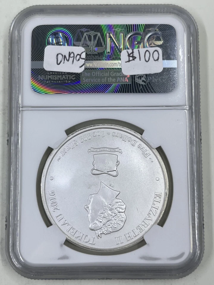 2016 Tokelau S$5 NGC MS70 Hakula Sailfish Early Release - Image 3 of 4