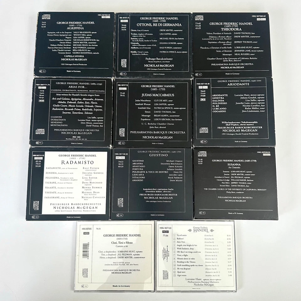 HANDEL Opera & Aria Set Nicholas McGegan Harmonia Mundi 29 CDs 11 Titles RARE EX - Image 2 of 4