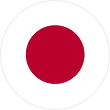 (NOT A PATCH) Japan Country Round Shape Flag Heat Transfer Vinyl Iron On HTV