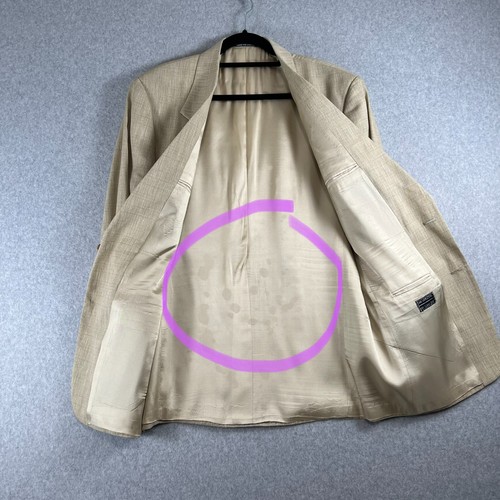 Valentino Uomo Mens Size 42 Two Button Jacket Beige Pre Owned Great - Picture 4 of 10