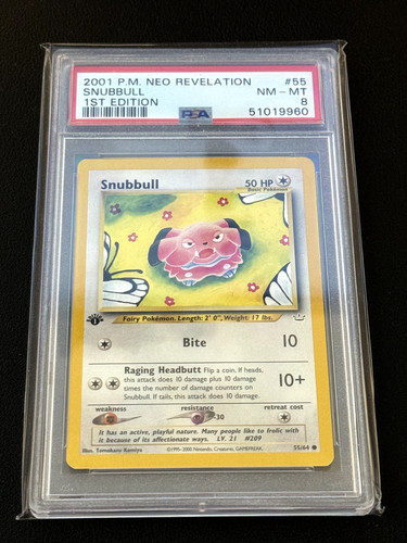 Snubbull (1st Edition) graded PSA 8 for sale on eBay