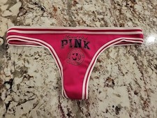 True Vintage Victoria  s Secret PINK Social Club Thong Pink Size Small