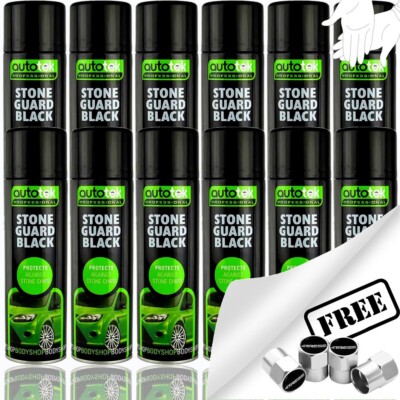 12x Autotek STEINSCHUTZ SCHWARZ Sprühlack Karosserie Spanschutz Karosserie+G+CP