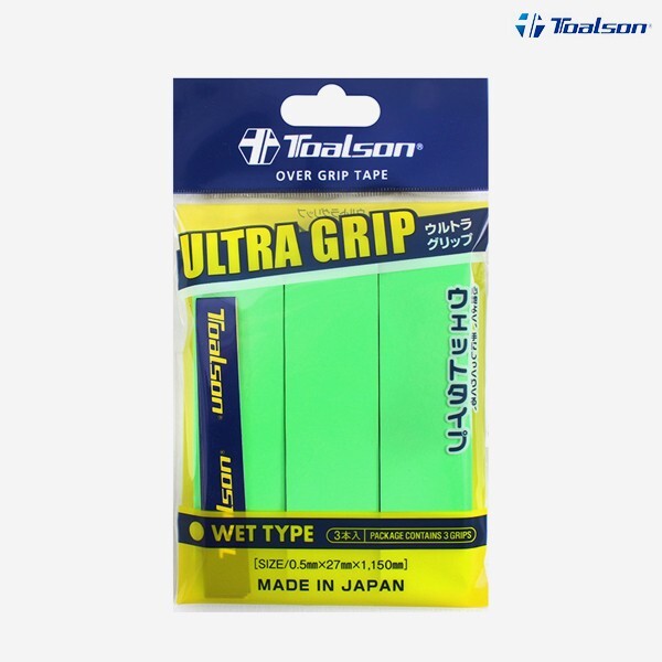Теннисная ракетка для бадминтона Toalson Ultra Grip Ракетка Overgrip 0,5 мм зеленая 3шт NWT