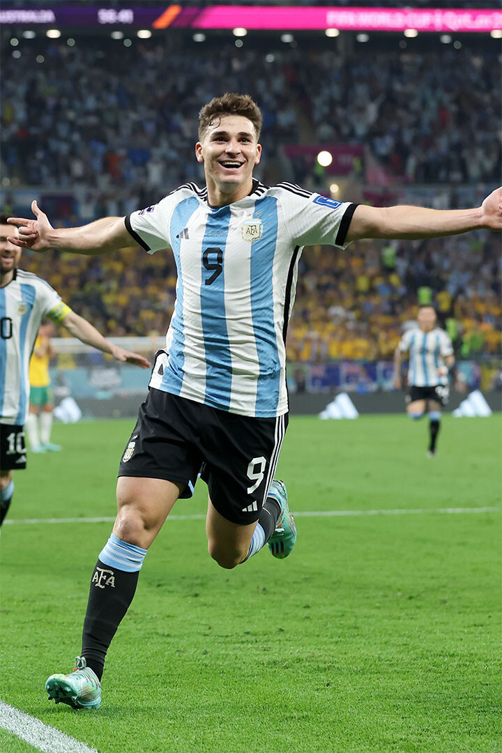 Julian Alvarez Goal Celebration Argentina World Cup Wall Art