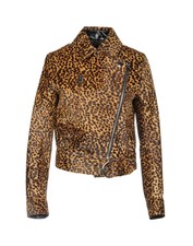 Isabel Marant Leopard-print Calf Hair Biker Jacket Rrp £2501 Size Fr 34/xs, Fr36