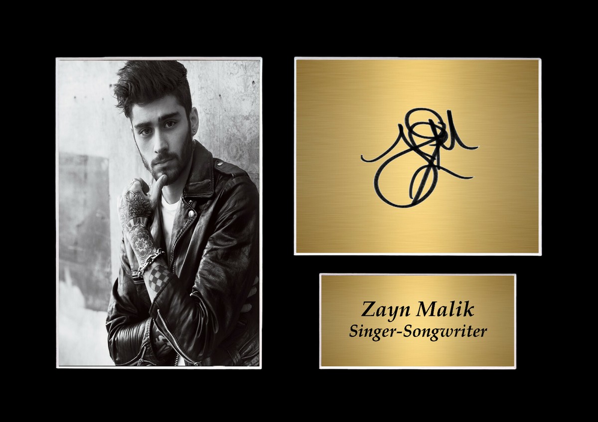 Zayn Malik Singer A4 Printed Signed Autograph Photo Display Mount