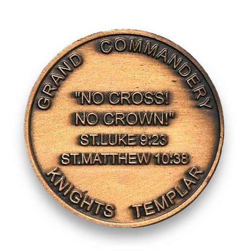 Vintage Masonic Grand Commandery Knights Templar Coin Token New Jersey 1999 - Picture 2 of 2