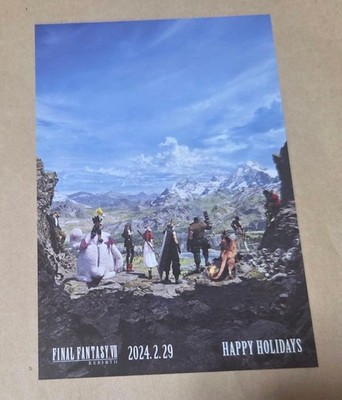 Final Fantasy VII Reverse Postcard Set Cloud Tifa Barret Aerith Yuffie Used