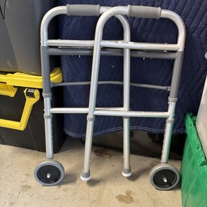 Guardian Folding Walker Rollator w/ Wheels Adjustable Aluminum 300 lb Capacity